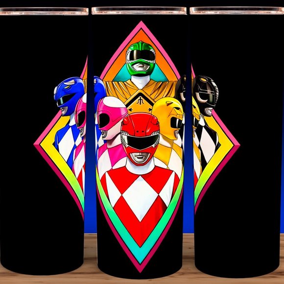 Power Rangers Mighty Morphin Cup Mug Tumbler 20oz - Picture 1 of 3